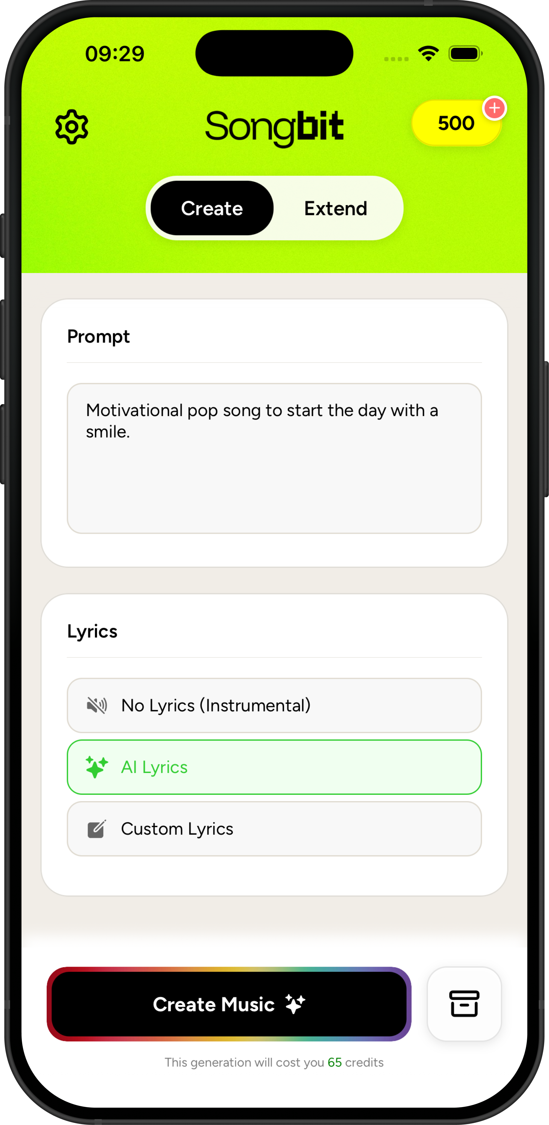 Songbit app screenshot